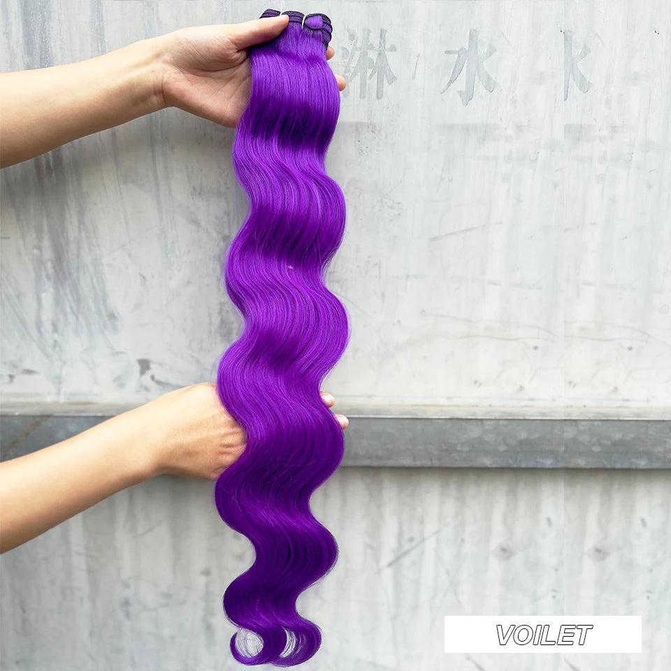 150g/pc Orange Brown Synthetic Hair Extension