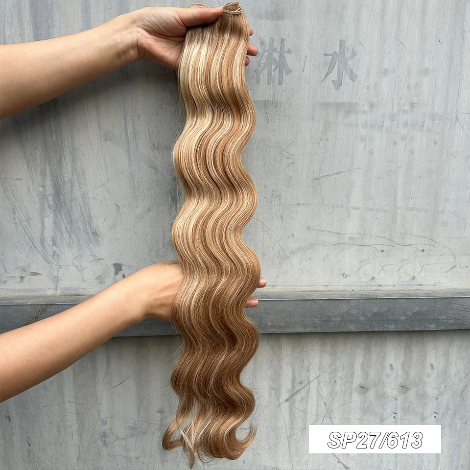150g/pc Orange Brown Synthetic Hair Extension