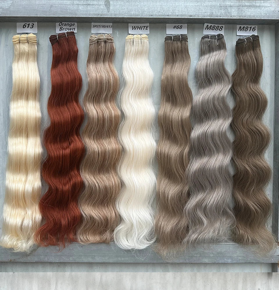 150g/pc Orange Brown Synthetic Hair Extension
