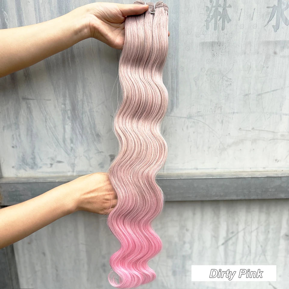 150g/pc Orange Brown Synthetic Hair Extension