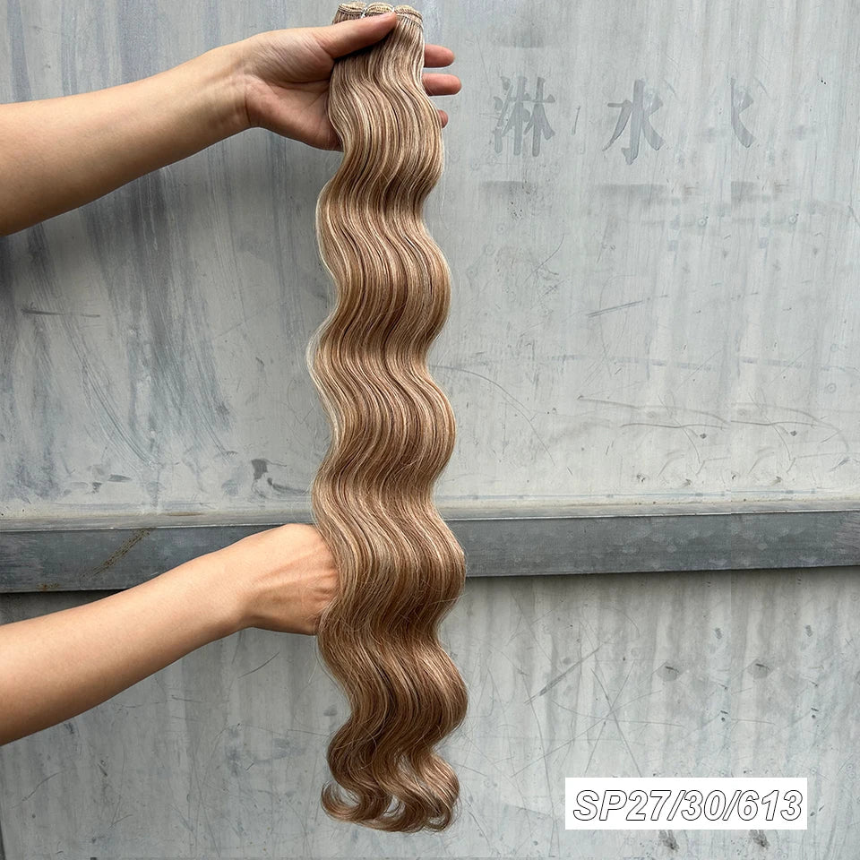 150g/pc Orange Brown Synthetic Hair Extension