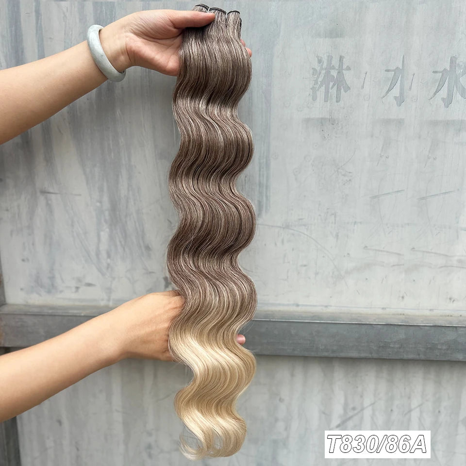 150g/pc Orange Brown Synthetic Hair Extension