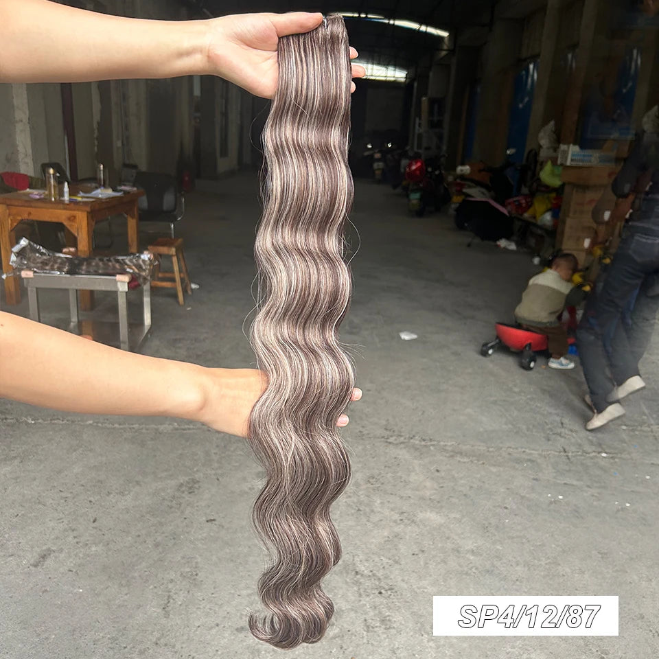 150g/pc Orange Brown Synthetic Hair Extension