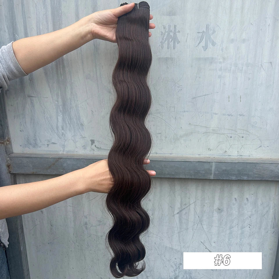 150g/pc Orange Brown Synthetic Hair Extension