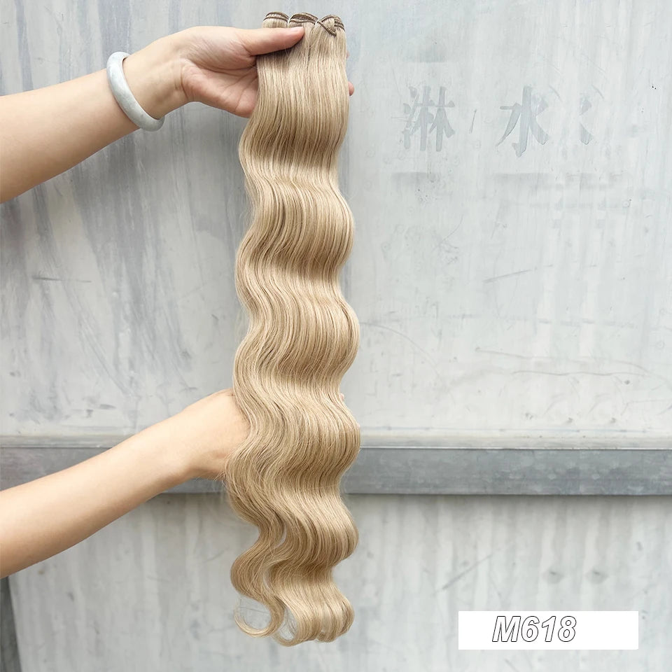 150g/pc Orange Brown Synthetic Hair Extension