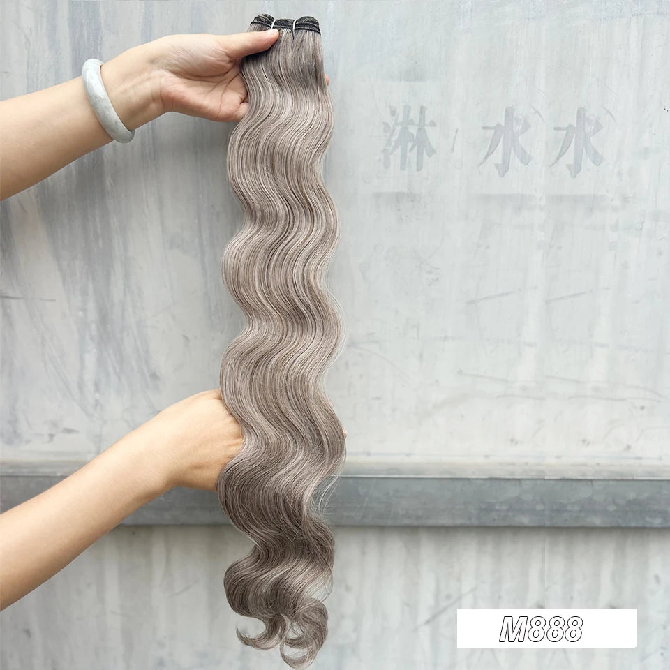 150g/pc Orange Brown Synthetic Hair Extension