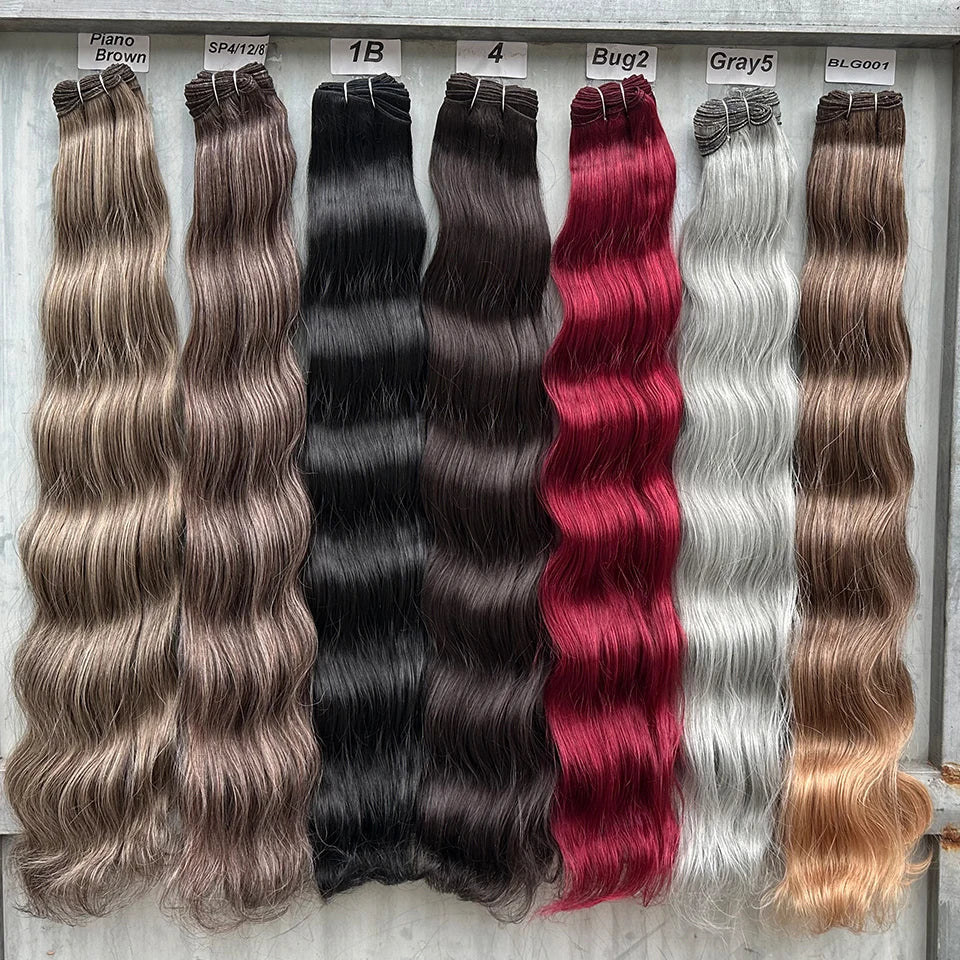 150g/pc Orange Brown Synthetic Hair Extension