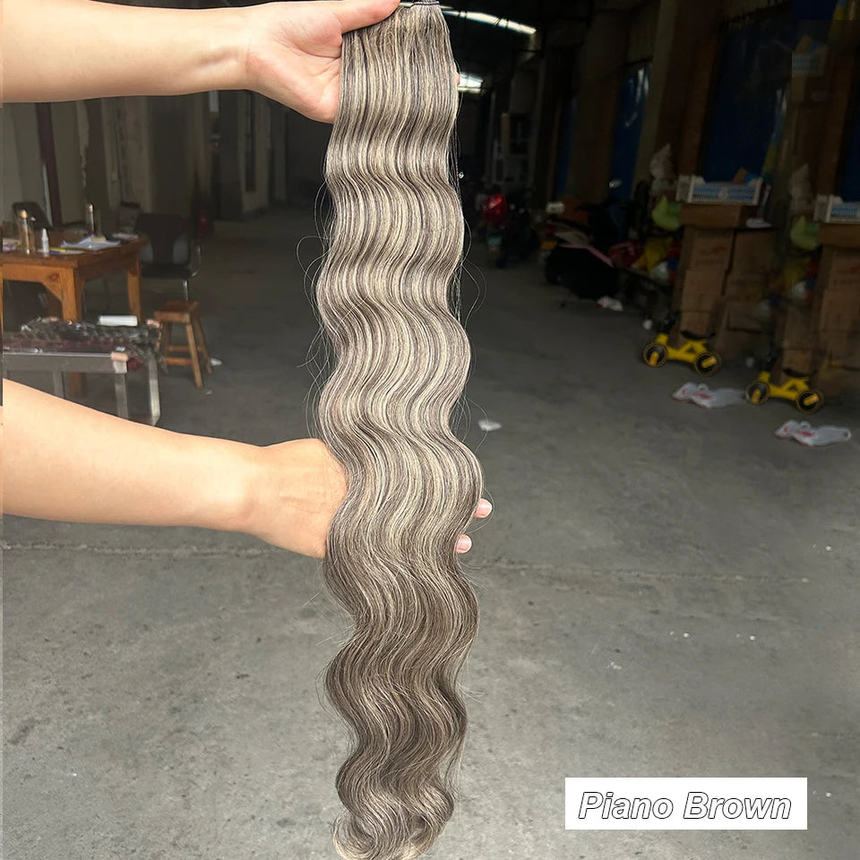 150g/pc Orange Brown Synthetic Hair Extension
