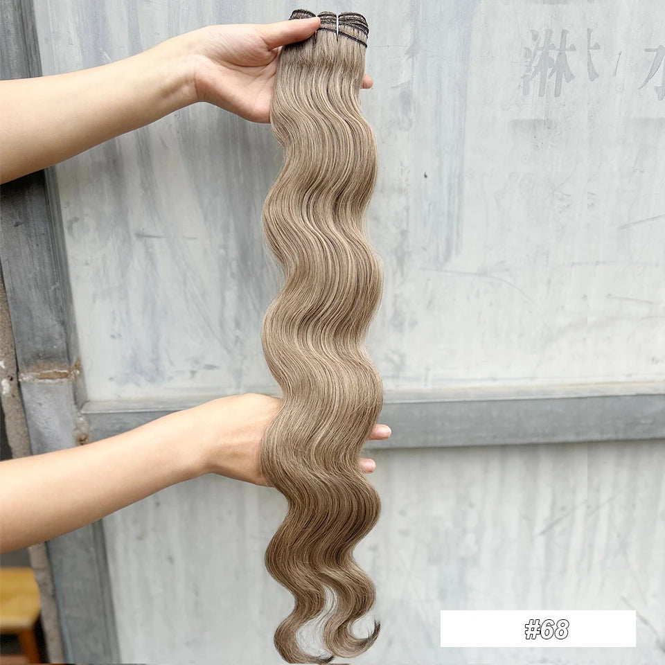 150g/pc Orange Brown Synthetic Hair Extension