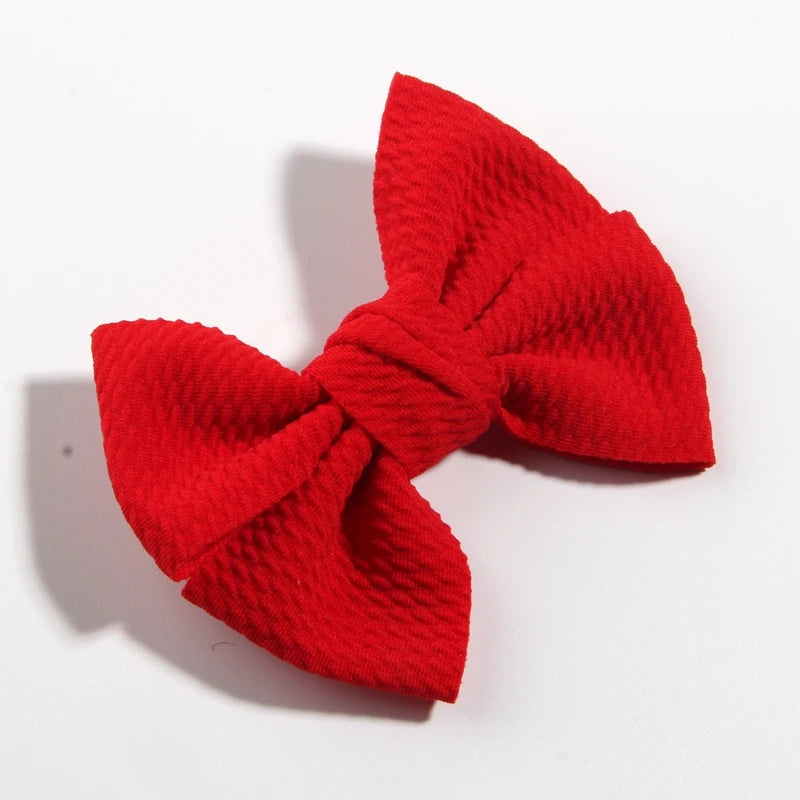 11CM 4.3" Big Hot Sell Seersucker Waffle Hair Bows For Hair Accessories Bow Knot Boutique For Kids Girls Head Wear