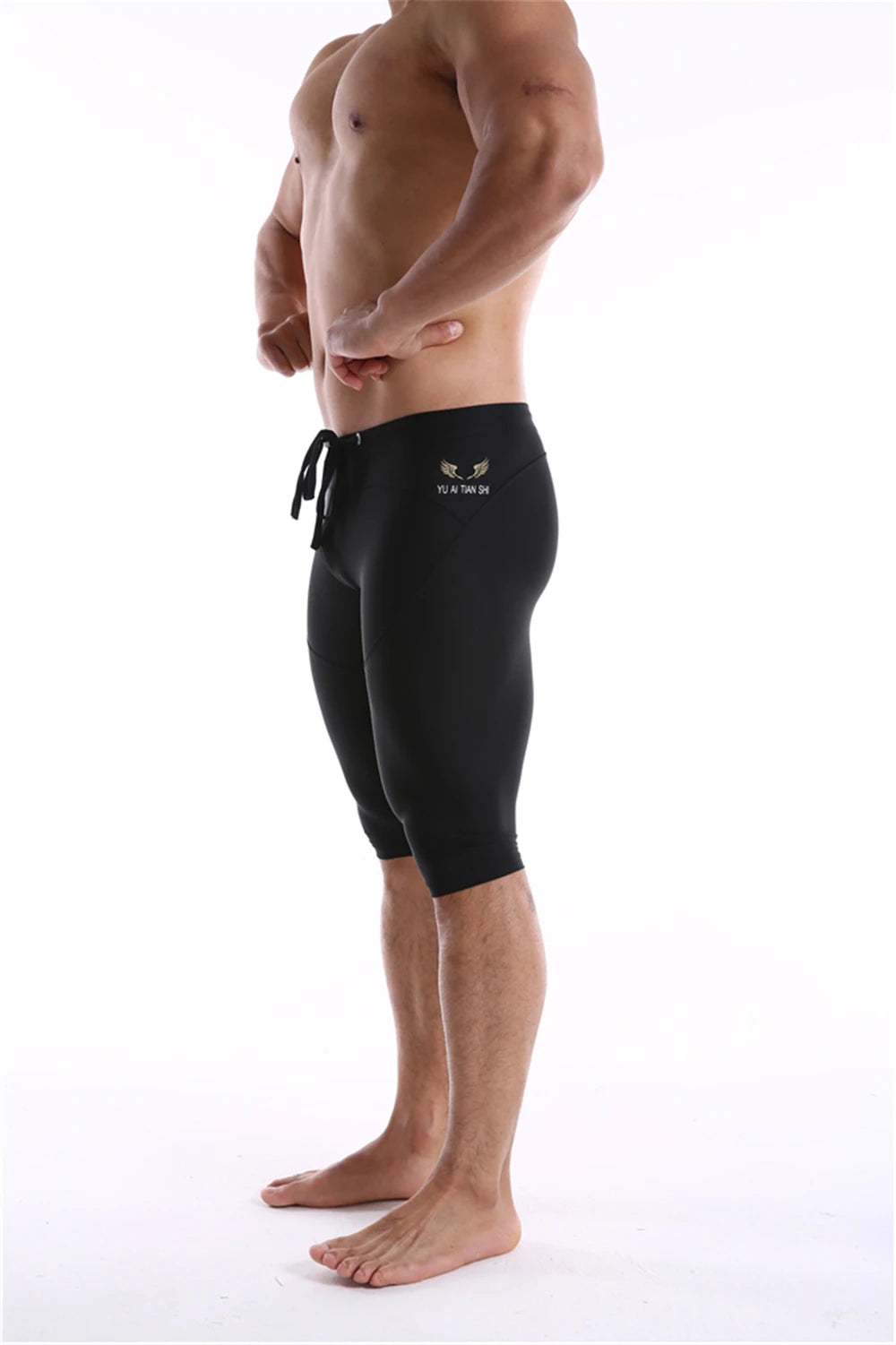 GANYANR Running Tights Men Compression Leggings Gym Sportswear Sexy Basketball Yoga Skins Sport Shorts Training Jogging Athletic