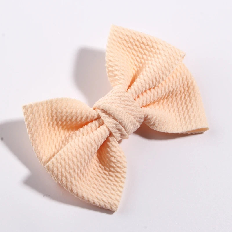 11CM 4.3" Big Hot Sell Seersucker Waffle Hair Bows For Hair Accessories Bow Knot Boutique For Kids Girls Head Wear