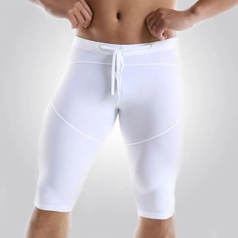 GANYANR Running Tights Men Compression Leggings Gym Sportswear Sexy Basketball Yoga Skins Sport Shorts Training Jogging Athletic