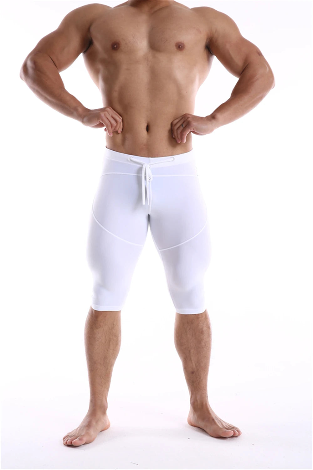 GANYANR Running Tights Men Compression Leggings Gym Sportswear Sexy Basketball Yoga Skins Sport Shorts Training Jogging Athletic