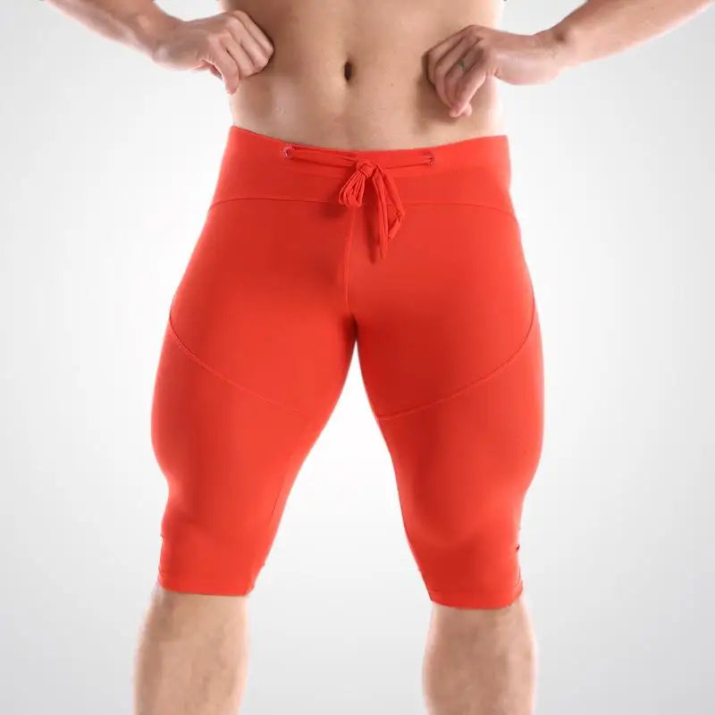 GANYANR Running Tights Men Compression Leggings Gym Sportswear Sexy Basketball Yoga Skins Sport Shorts Training Jogging Athletic