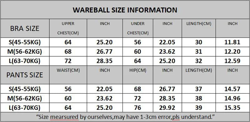 WAREBALL 2PCS Women Yoga Set Gym Set Sexy Bra Seamless Sports Shorts Workout Running Clothing Gym Wear Athletic Sport Suit