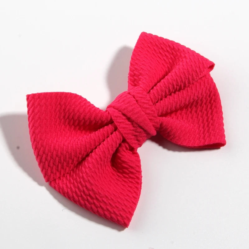 11CM 4.3" Big Hot Sell Seersucker Waffle Hair Bows For Hair Accessories Bow Knot Boutique For Kids Girls Head Wear
