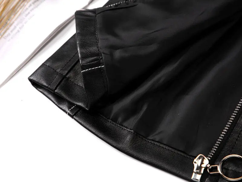 2025 new spring autumn Girls Kids leather PU zipper skirt comfortable cute baby Clothes Children Clothing