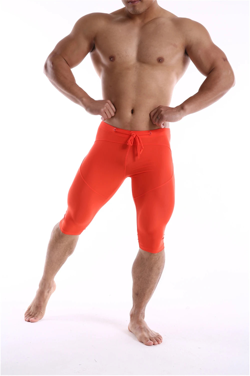GANYANR Running Tights Men Compression Leggings Gym Sportswear Sexy Basketball Yoga Skins Sport Shorts Training Jogging Athletic