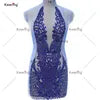 Keering Fashion Designer Silver Crystal 2023 Girls Clothing Sets Custom Glass Rhinestone Black Gold Applique for Dresses