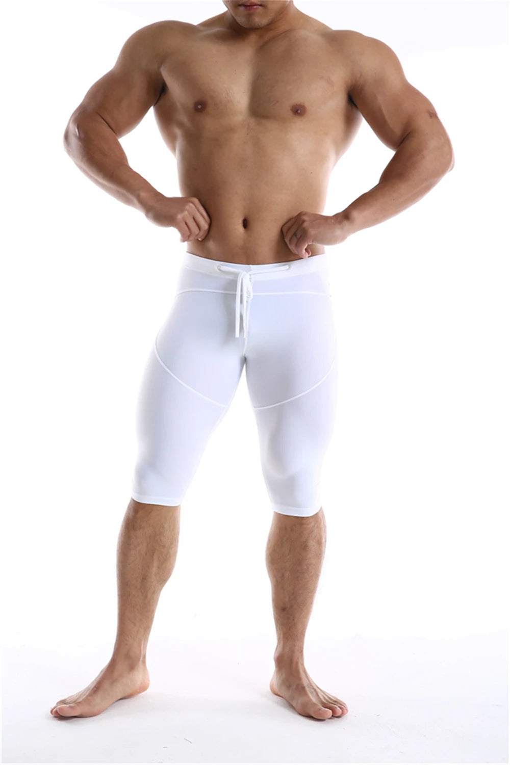 GANYANR Running Tights Men Compression Leggings Gym Sportswear Sexy Basketball Yoga Skins Sport Shorts Training Jogging Athletic