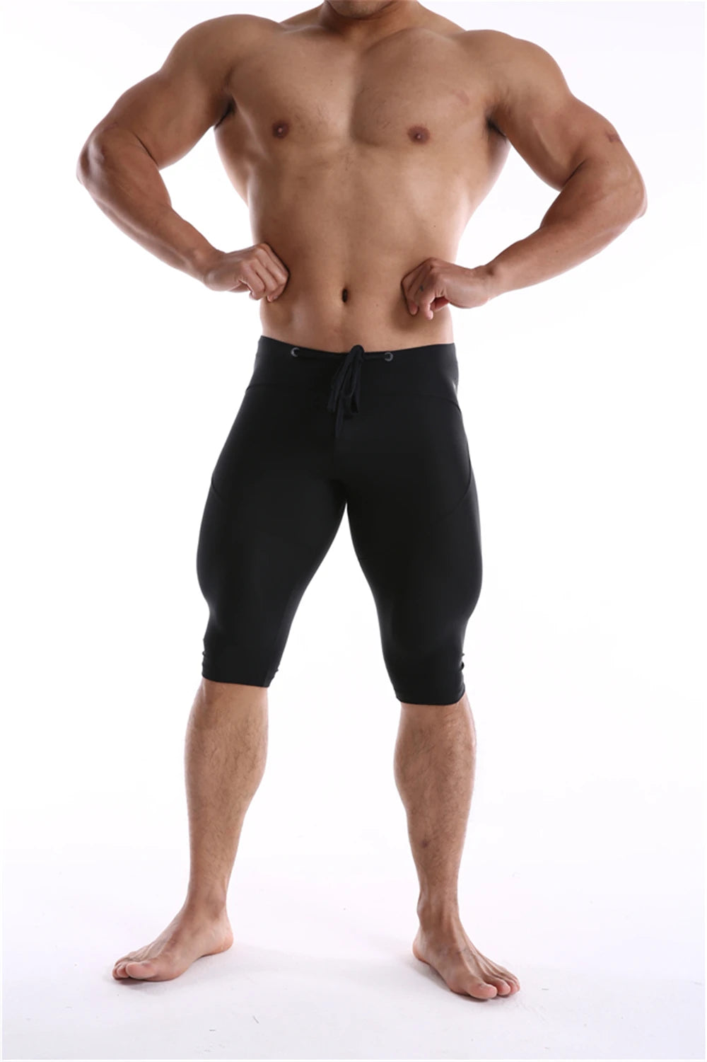 GANYANR Running Tights Men Compression Leggings Gym Sportswear Sexy Basketball Yoga Skins Sport Shorts Training Jogging Athletic