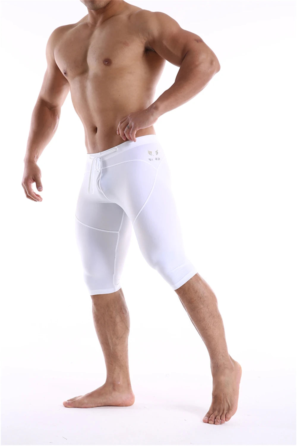 GANYANR Running Tights Men Compression Leggings Gym Sportswear Sexy Basketball Yoga Skins Sport Shorts Training Jogging Athletic