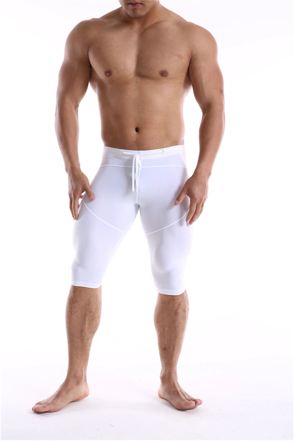 GANYANR Running Tights Men Compression Leggings Gym Sportswear Sexy Basketball Yoga Skins Sport Shorts Training Jogging Athletic