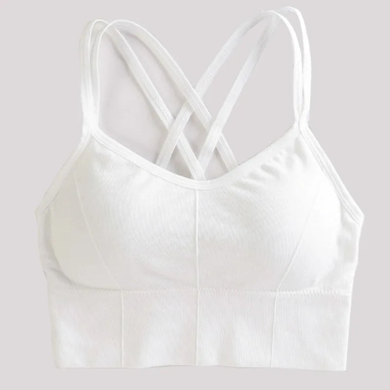 New Beauty Back Sports Bra Women Shockproof Sexy Breathable Athletic Fitness Running Gym Vest Sportswear Crop Push Up Top