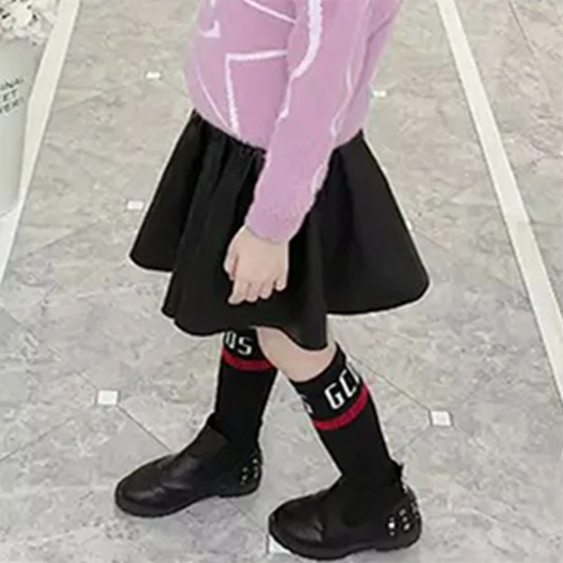 2025 new spring autumn Girls Kids leather PU zipper skirt comfortable cute baby Clothes Children Clothing