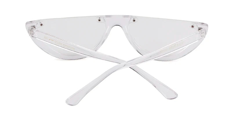 2025 Half Moon Slim Sunnies Sunglasses Women Brand Designer Retro Vintage Pink Lens Cat Eye Frame Sun Glasses Girls Shades 463B