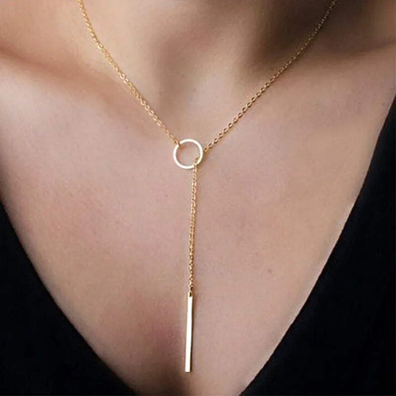 Punk Women Minimalist Tiny Dainty Collier Pendant