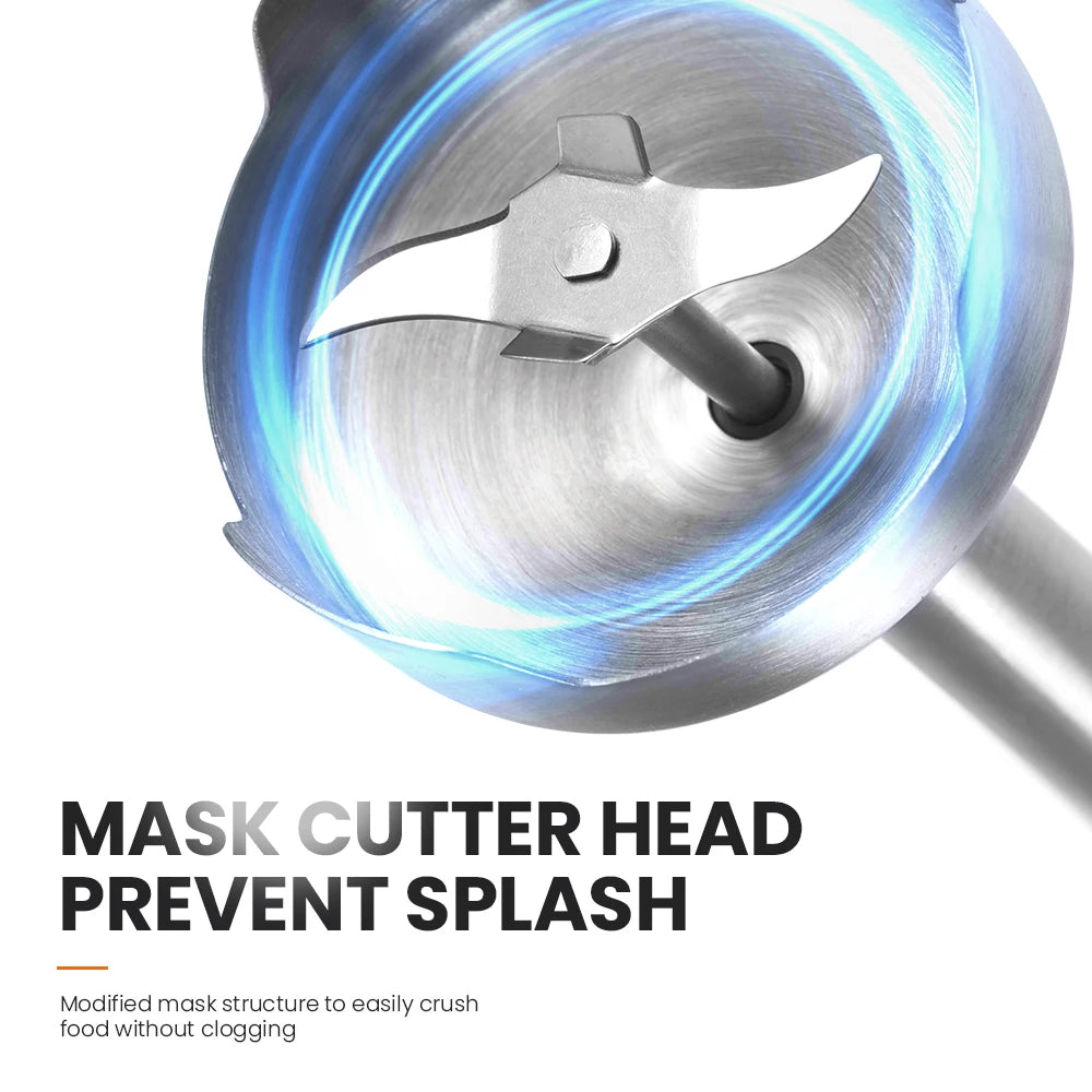 MIUI 1000W Hand Blender 4-in-1 Stainless Steel Mixer