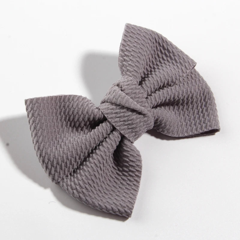 11CM 4.3" Big Hot Sell Seersucker Waffle Hair Bows For Hair Accessories Bow Knot Boutique For Kids Girls Head Wear