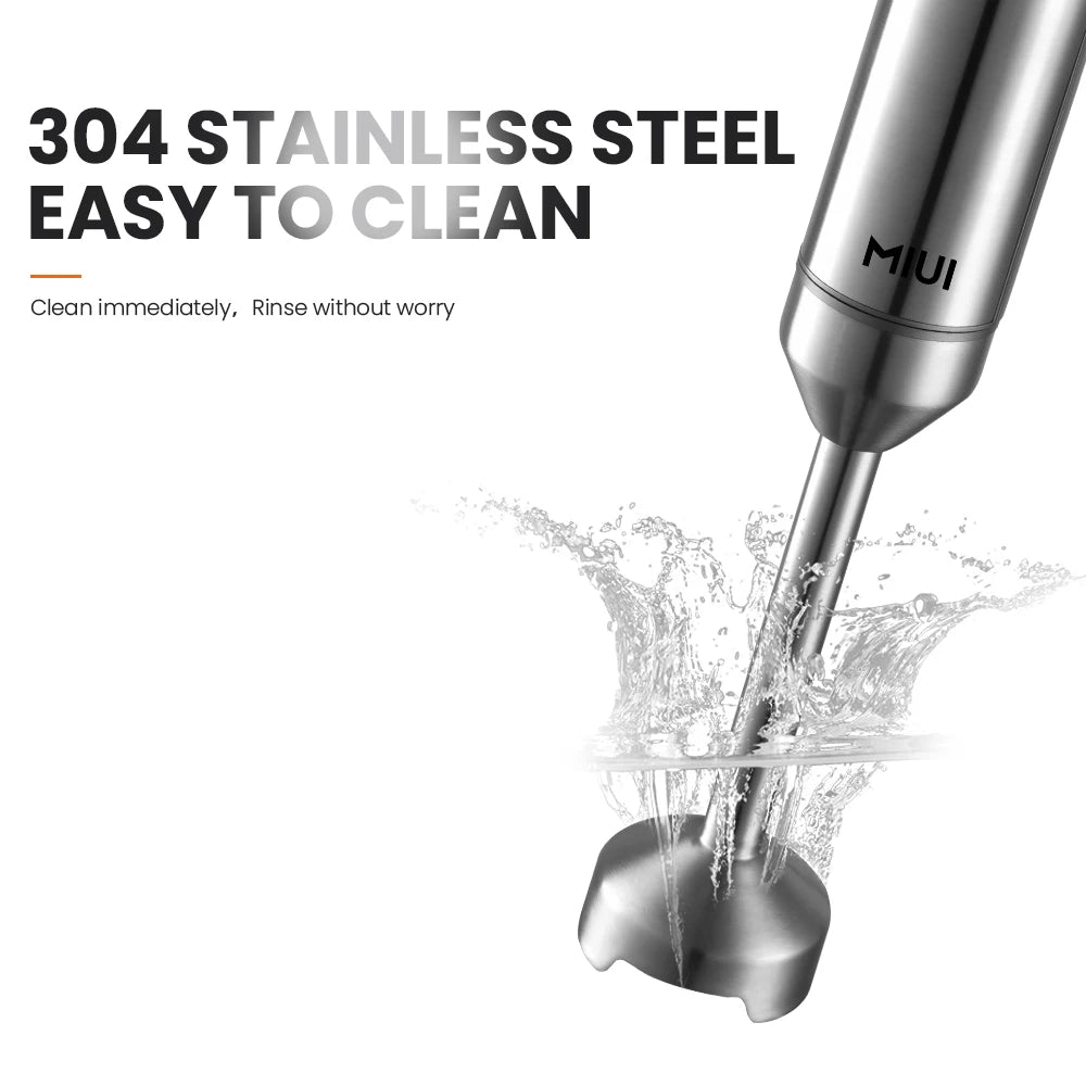 MIUI 1000W Hand Blender 4-in-1 Stainless Steel Mixer