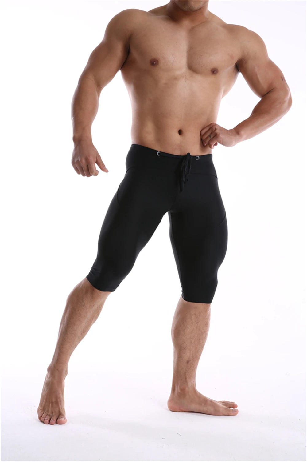 GANYANR Running Tights Men Compression Leggings Gym Sportswear Sexy Basketball Yoga Skins Sport Shorts Training Jogging Athletic