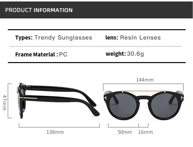 Trendy Retro Round Rivet Sunglasses Women 2025 Brand Double Bridge Shade Eyewear Colorful Lens Gray Yellow Frame Men Sun Glasses