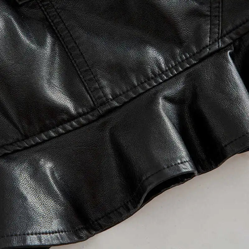 2025 new spring autumn Girls Kids leather PU zipper skirt comfortable cute baby Clothes Children Clothing