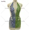 Keering Fashion Designer Silver Crystal 2023 Girls Clothing Sets Custom Glass Rhinestone Black Gold Applique for Dresses