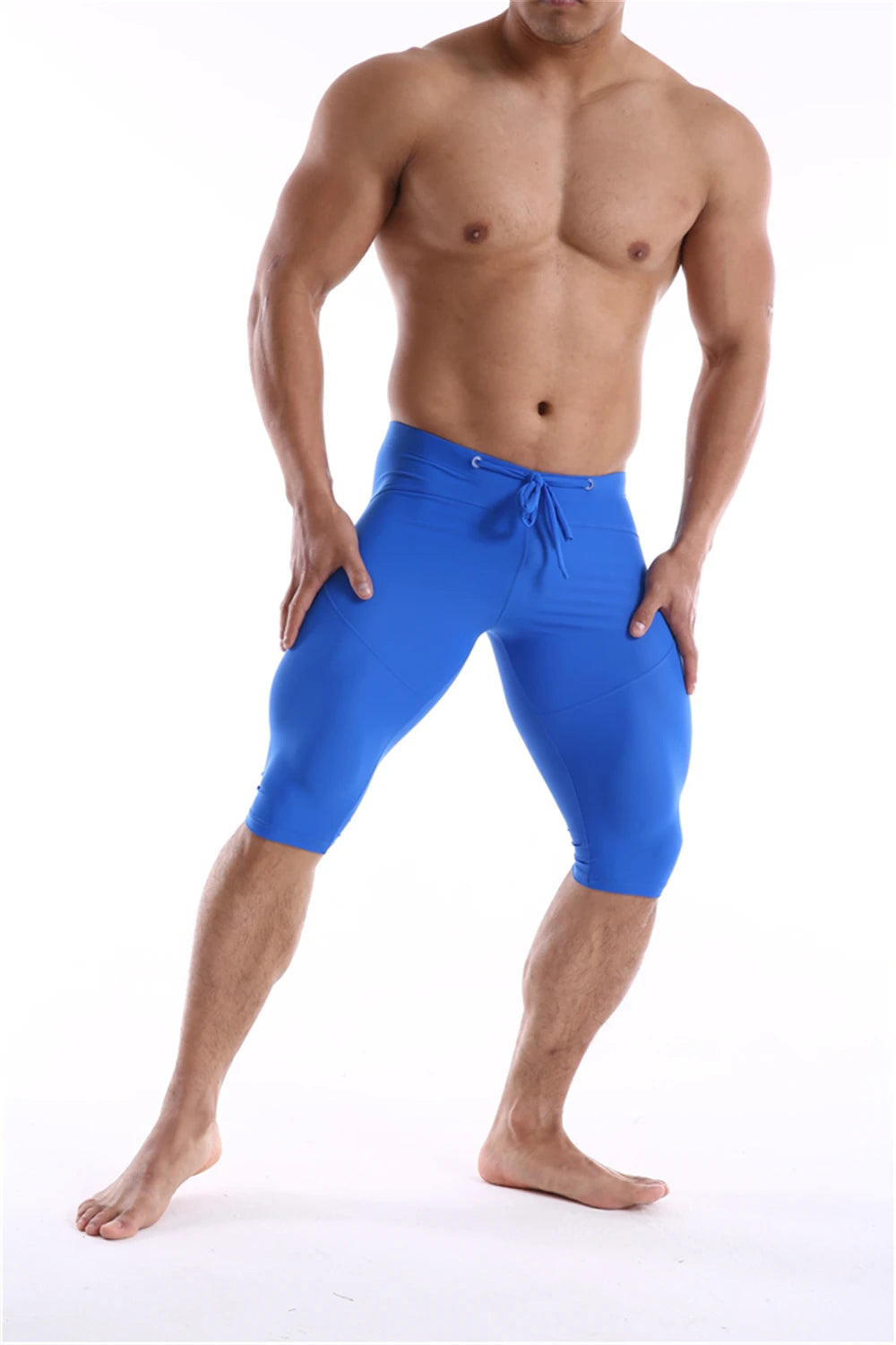 GANYANR Running Tights Men Compression Leggings Gym Sportswear Sexy Basketball Yoga Skins Sport Shorts Training Jogging Athletic