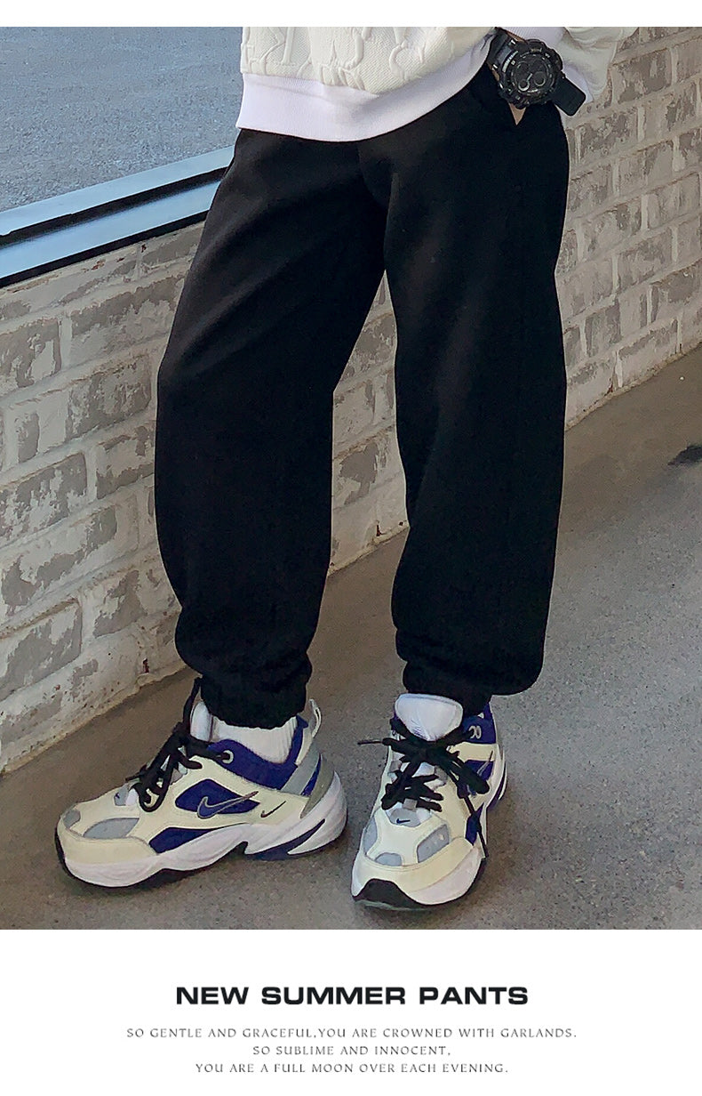 Sweatpants Spring and Autumn Casual Fleece-lined Youth Boy Pants