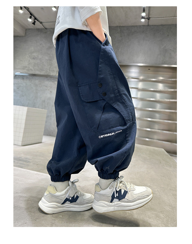 Spring and Autumn Youth Summer Boys Loose Pants