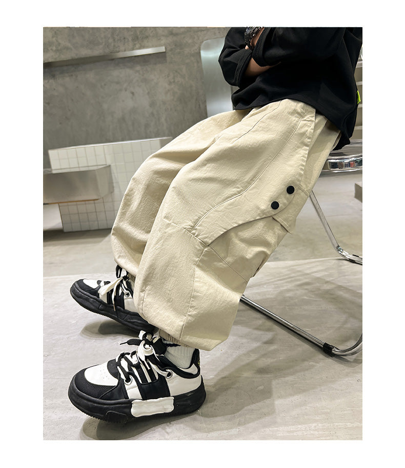 Spring and Autumn Youth Summer Boys Loose Pants
