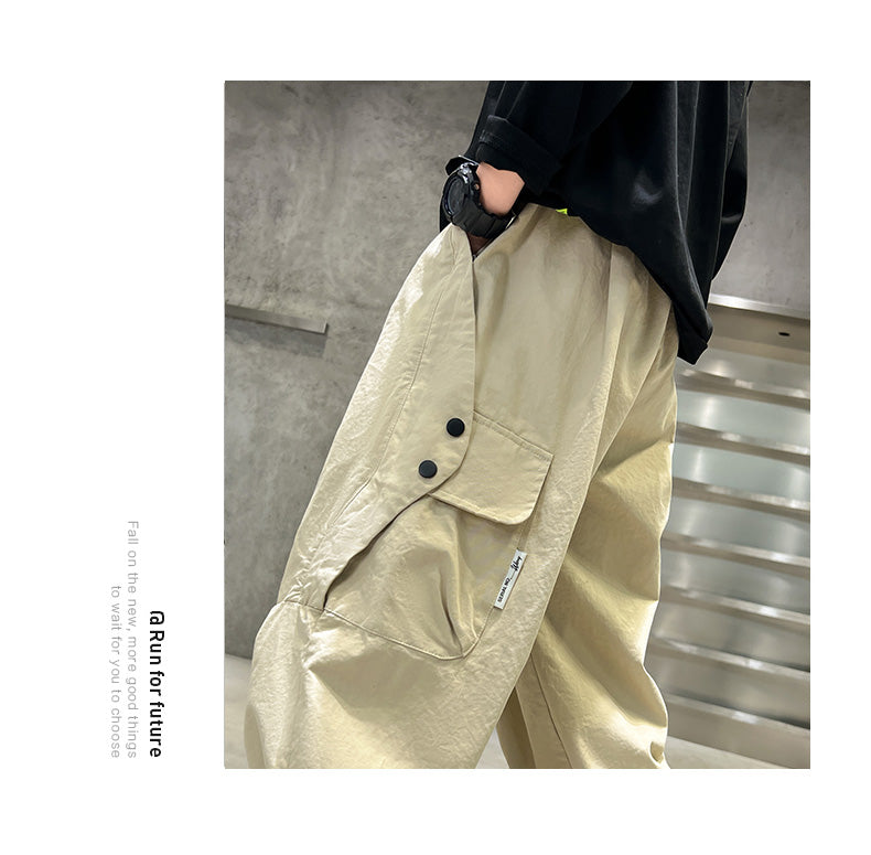 Spring and Autumn Youth Summer Boys Loose Pants