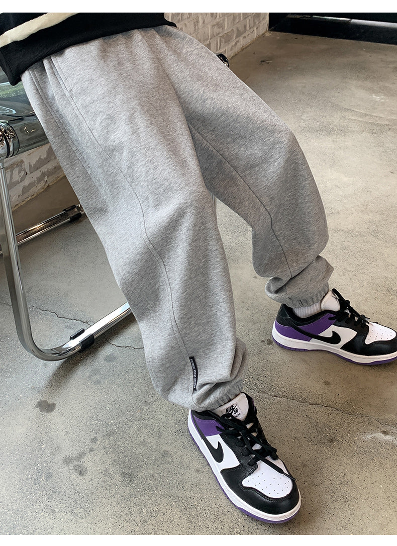 Sweatpants Spring and Autumn Casual Fleece-lined Youth Boy Pants