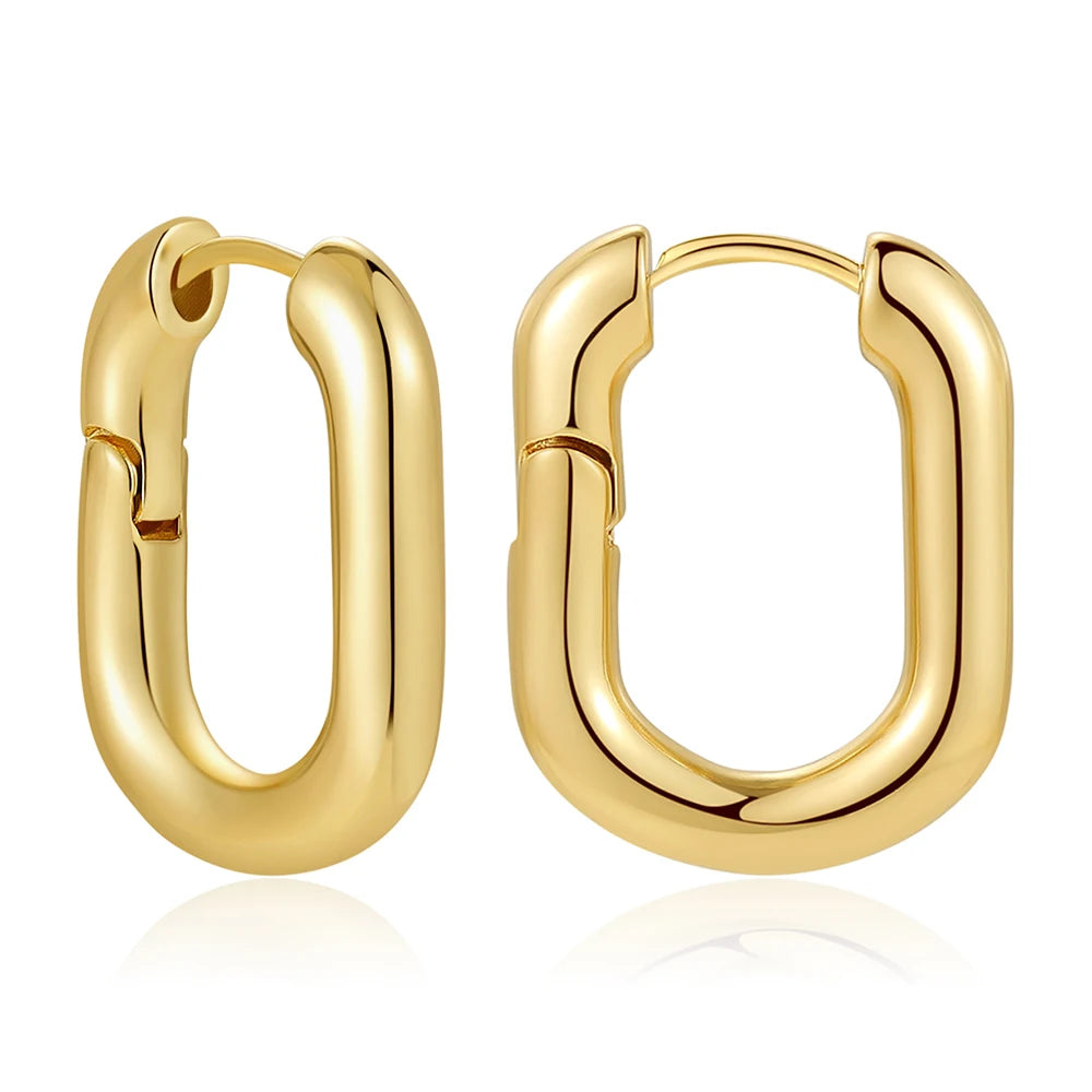 Zircon Round Huggie Hoop Earrings
