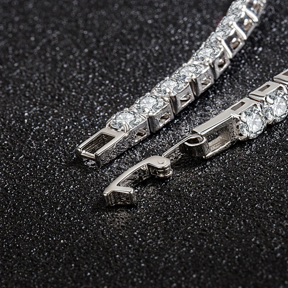 Women's S925 Sterling Silver Tennis Bracelet 4mm