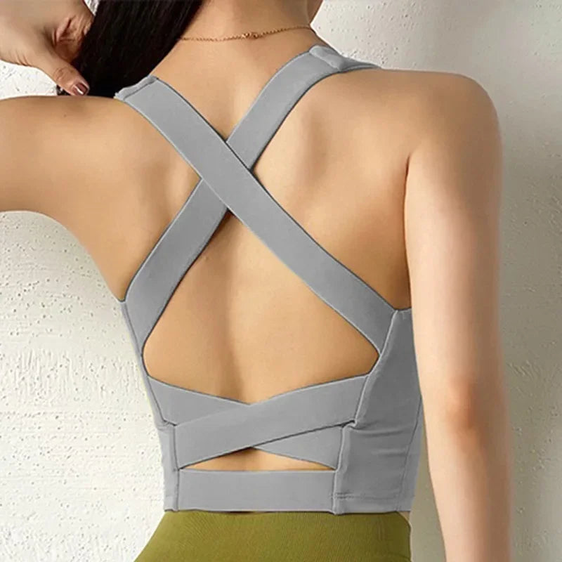 Cloud Hide Sexy Sport Shirt Women Sports Bra Fitness Underwear Push Up Yoga Tank Crop Top Running Gym Girl Vest Workout Athletic