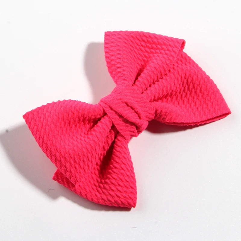 11CM 4.3" Big Hot Sell Seersucker Waffle Hair Bows For Hair Accessories Bow Knot Boutique For Kids Girls Head Wear