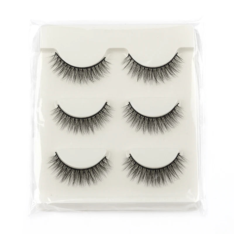 Half Eye Lashes Faux Mink Wispy Fluffy Extensions